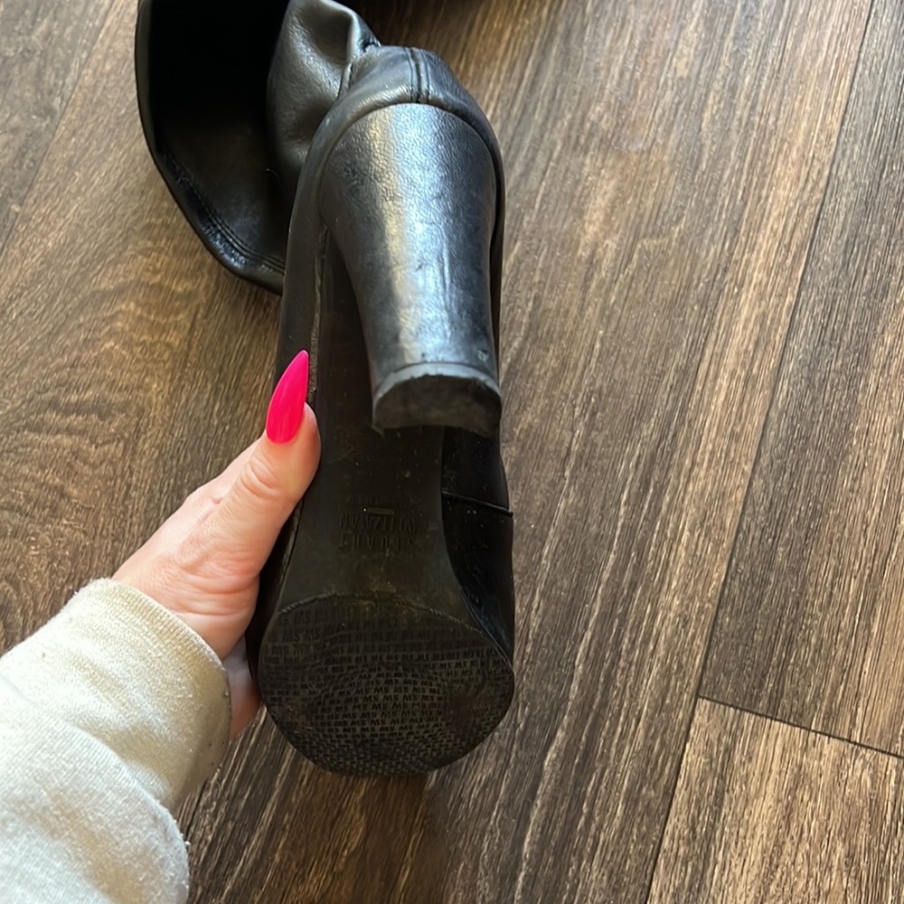 Stuart Weitzman Black Heeled Boots - Picture 4 of 9